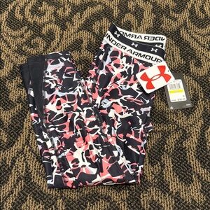 Under Armour Black and Pink Patterned Leggings